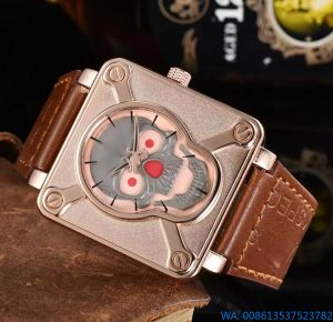 Yupoo Men's Watches BR brand Sport Wristwatches leather Strap quality Quartz movement wrist Watch Luxury bell fashion Watch Business Man lady Square Wristwatches