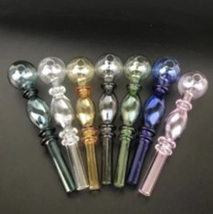 14cm Long clear head oil Burner pipe glass tube Pyrex pipe for smoking pipes