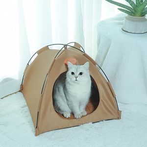 猫のベッド家具屋内猫のための猫のベッド洞窟猫の通気性猫テントベッド取り外し可能なペットテントハウス折りたたむ小さな犬ケージ子猫ベッドクッションマット231011