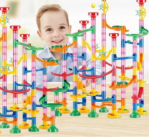 29-142PCS Marble Run Building Blocks Marbles Slide Toys For Children DIY Creativity Constructor Educational Toys Children Gift