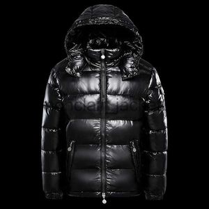 Men's Down Parkas Men's Down Jacket White Duck Hood Warm Glossy Jacket Men Shiny Black Red Padded Fluffy Down Coat Man Winter Puffer Jacket Women J231011