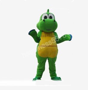 Hot Sale Green Dinasaur Mascot Costumes Cartoon Character Outfit Suit Carnival Adults Size Halloween Christmas Party Carnival Dress Suits