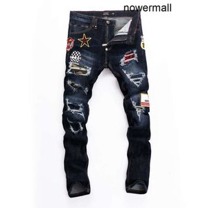 Philipps pp BEAR Herren-Jeans, klassische Mode, PP-Mann-Hose, Rock, Moto, Herren, lässiges Design, zerrissene Jeans, Distressed Skinny Denim, Bi259Z Plein TE7Q