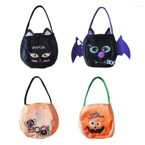 Сумки для покупок Праздничный Хэллоуин Модная подарочная сумка с тыквой и конфетами для детей Празднование с привлекательной детской сумкой