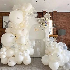 Other Event Party Supplies Pure White Balloon Garland Arch Kit Transparent Latex Baloon Wedding Birthday Decoration Kids Baby Shower Ballons 231011