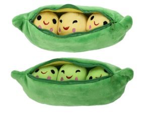 Cute Pea Pod Plush Toy 3 Peas Doll In A Pod Soft Throw Pillow Disassembled Stuffed Toy Kids Birthday Gift