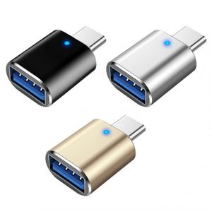 USB 3.0 Type-C OTG Type C with Light USB C Male to USB Oneme Converter for Macbook Xiaomi Samsung S20 USBC OTG Connector