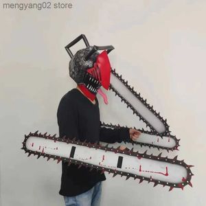 Tema Kostüm Anime Şakalı Adam Cosplay Saws El Headgear Pochita Lateks Maskesi Cadılar Bayramı Partisi Yetişkin Çocuk Doğum Günü Hediyeleri T231011