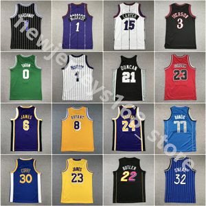 Mens Youth Basketball Jayson 0 Tatum Stephen 30 Curry Doncic McGrady 1 Hardaway Wembanyama Butler Duncan Allen 3 Iverson James Jersey