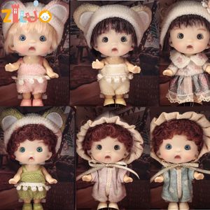 Куклы BJD для девочек 10 см OB11 Мини-кукла 3D Сине-зеленые глаза Kawaii Карманные игрушки Милый сюрприз Одежда для лица Игрушка Подарок на день рождения 231011