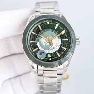 Sea Master 150 AAAAA 5A Kvalitet Superclone Watches 43mm Men GMT Automatisk mekanisk kaliber 8938 Movement Sapphire Glass med presentförpackning Jason007 Titta 01