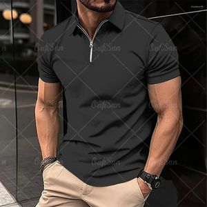 Herren Polos Einfarbig Poloshirt Hohe Qualität 3D-Druck T-Shirt Sommer Casual Kurzarm Tops Vintage Shirts Männliche Kleidung 5XL