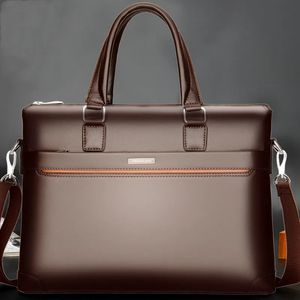 Maletas vintage homens zíper saco de luxo pu bolsa de couro homem tote ombro mensageiro negócios masculino laptop 231010