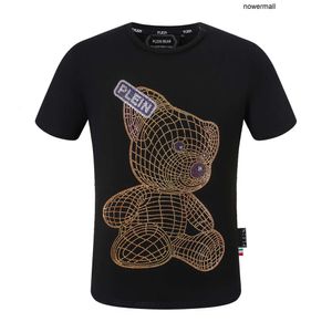 Футболка Plein Philipps Hop pp BEAR T Tees Мужские дизайнерские футболки Хип-бренд PP Skulls SKULL Мужская футболка с круглым вырезом SS 161275 QZZT