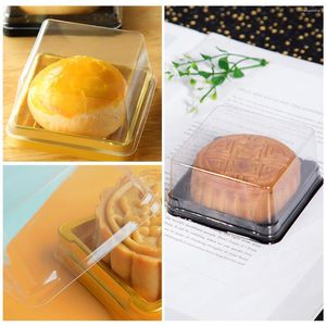 Take Out Containers 100 Pcs Egg Yolk Crisp Packaging Box Storage Clear Plastic Tray Waterproof Multipurpose Cases Egg-yolk Puff