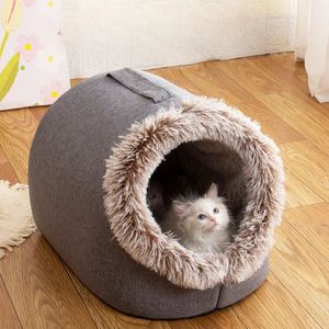 Łóżka dla kota meble zimowe łóżko dla kota duży rozmiar pies hodowla ciepła kota dom willa komfort kociąt gniazd