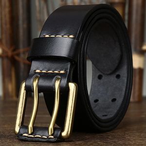 Altri accessori moda Fibbia a doppio ago in pelle da uomo Cintura classica per jeans con foro di traino Cintura da cowboy scavata Larghezza 3,8 cm Lunghezza 105-125 cm 231011