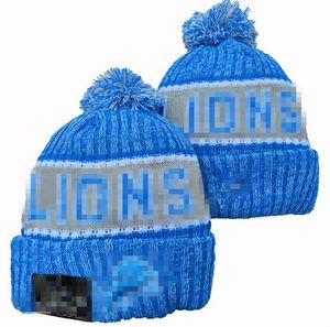 Lejon beanies bobble hattar baseball boll keps 2023-24 modedesigner hink hatt chunky stick faux pom beanie jul sport stickad hatt