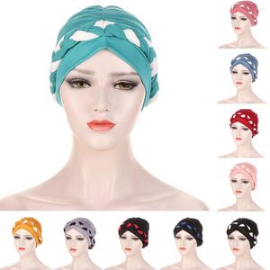 Ethnische Kleidung, Bohemian-Stil, handgefertigt, Zopf-Turban, Kreuz, Bandana, Slouchy-Hut für Frauen, muslimischer Hijab, islamischer Kopfwickel, Haarausfall, Chemo-Kappe