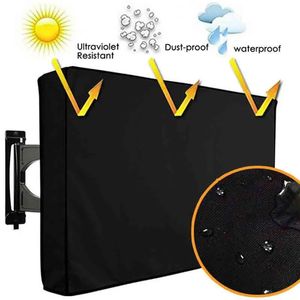 Dust Cover Waterproof TV Cover For 22 55 Inch LCD TV Outdoor Dust-proof Cloth Protect LED Screen Universal Weatherproof Microfiber TV Cover 231007