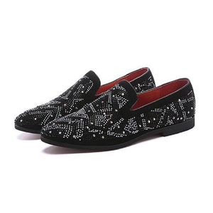 Mens novos mocas de marca diamona e shinestone lantejas de alta qualidade homens casuais sapatos a