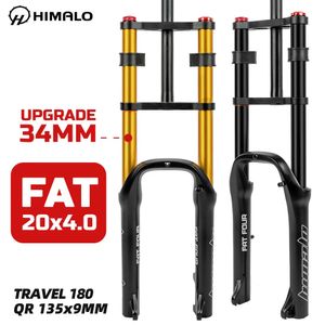 Cykelgafflar Himalo 680 20 '' 4.0 '' 20 135mm Fat Fork Snow Beach Bike Fat axel Oil Luft Magnesiumlegeringar Ben Bicycle Parts 23101010