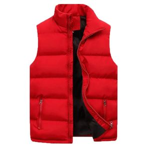 Gilet da uomo Autunno Inverno Uomo caldo Gilet allentato Casual Solido senza maniche Colletto alla coreana Zip Gilet in cotone Cappotti Capispalla BSDFSM03 231011