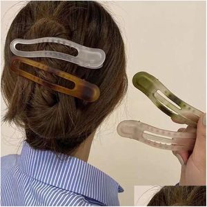 Hair Accessories Frosted Hair Clip Large Duckbill Barrettes Korean Side Back Head Hairpins Big Clamps Bangs Headdress Female Ponytail Dhiqc