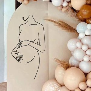 Väggklistermärken gravid kvinna silhuett klistermärke kön avslöja fest baby shower dekal födelsedag vinyl heminredning 23101010