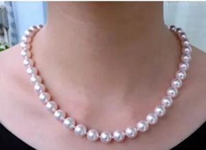 Charms Gorgeous Round White Natural Pearl Necklace Clasp Fine Making 231010