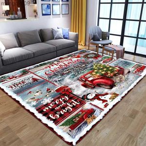 Christmas Decorations Christmas Carpet for Living Room Home Decor Sofa Table Large Area Rugs Hallway Balcony Mat Non-slip