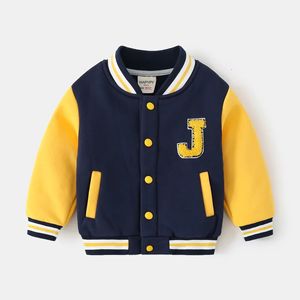 Ceketler Erkek Beyzbol Üniformalı Dış Giyim Sonbahar Kış Kırüş Kalın Kalın Mektubu Baskı Pamuk Katlar Vneck Çocuklar İçin Kıyafetler 28y 231012