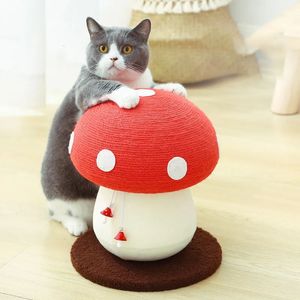 Kattmöbler Scratchers Cat Scratching Ball Toy Red Paraply Mushroom Cat Climbing Frame Slipning Paws Toys Kitten Scratcher For Pet Furniture Supplies 231011