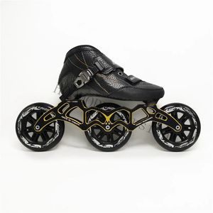 Inline Roller Skates Speed Bingkai Bantalan Roda Kombiniert mit 3X125mm Skating Base 125mm 85A Marathon Balap Rodas 165mm 195mm Gunung 231012