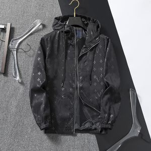 Herrenjacke, Designer-Jacke mit Kapuze, winddicht, wasserdicht, Pilotenmantel, Pariser Modebrief, klassischer Baseball-Stil, schlanker Stylist-Sweatshirt-Reißverschlussmantel