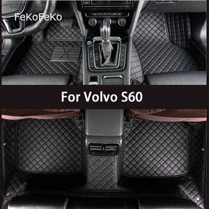 바닥 매트 카펫 Fekofeko Custom Car Floor Mats Volvo S60 피트 코키 액세서리 자동 카펫 Q231012