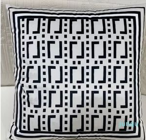 Poduszka dekoracyjna domowa tkaniny luksusowe projektant poduszki f liter mody poduszki bawełniane pokrowce z wewnętrznym