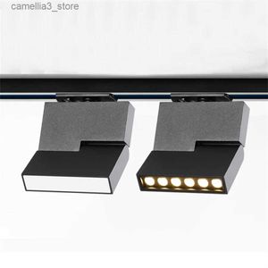 Ceiling Lights Aluminum 12W Foldable LED Track Light Rail Spotlight AC110V 220V LED Ceiling Rail Lamp Floodlight for Home Clothing Stores Decor Q231012