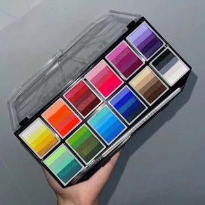 Pittura per il corpo Pittura per il viso per bambini Kit di pittura per il viso Attivato ad acqua Torta arcobaleno professionale Body Art Premendo Pittura per il viso Tavolozza divisa 231012