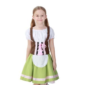Косплэй немецкий Октоберфест пивной костюм Dirndl Дети Косплэй нарядное платье Хэллоуин праздничная одежда для мальчиков и девочек Waitrescosplay