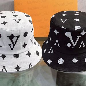 Fashion Alphabet Bucket Hat Designer Stingy Brim Hats for Mens Woman Casual Caps 2 Colors316t