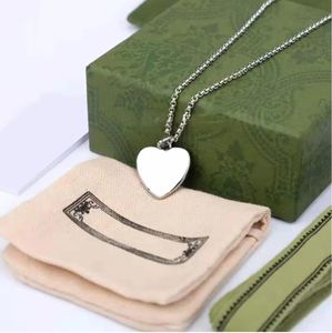 Trendy Women Rhinestone Pendant Necklaces Diamond Double Letter Long Necklace Sweater Chain With Gift Box Jewelry