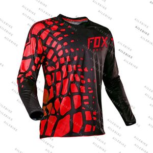 Cykeltröjor toppar motorcykel Mountain Bike Team Downhill Jersey MTB Offroad DH MX Bicycle Locomotive Shirt Cross Country Mountain Bike Jersey 231011