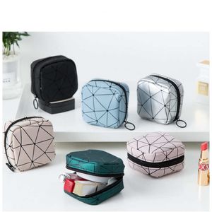 Portable PU Leather Cosmetic Women Storage Bags Fashion Mini Waterproof Zipper Pouch For Travel Skincare Makeup Lipstick Jewelry Holder Female Handbag Cases