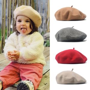 Kapaklar Şapkalar Yün Bebek Kız Şapka Kış Sonbahar Kids Beret Şapkası Kızlar İçin Beret Şapka Moda Bebek Kapağı Bebek Şeyleri 14y 231012