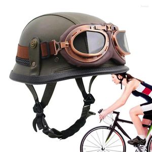 Hełmy motocyklowe retro z gogom otwarte niemieckie styl vintage casco moto Scooter Dostępne cztery pory roku