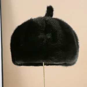 Berretti invernali coreani in peluche cappello di pelliccia termica visone di lusso da donna morbido berretto a cupola zucca grano Design Trend