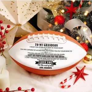 Balls Gifts For Your Beloved Grandson Grandmother And Grandfather To My Grandson Gifts Rugby Ball American Football Ball Sports 5717