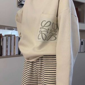 Loewe Sweater Designer Lüks Moda Kadınlar Yüksek Kaliteli Orijinal Tag Cep Jacquard Totem Örgü Sonbahar ve Kış Yeni Çift