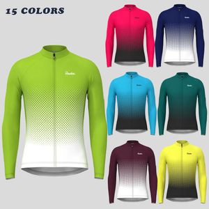 Maglie da ciclismo Maglie da ciclismo a maniche lunghe per uomo Maglie da mountain bike Primavera Autunno Abbigliamento da ciclismo Traspirante Maglie da ciclismo per bici da strada 231011